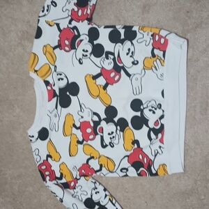 DISNEY VINTAGE MICKEY MOUSE SWEATSHIRT NWOT SIZE M ALL OVER COLORFUL IMAGES